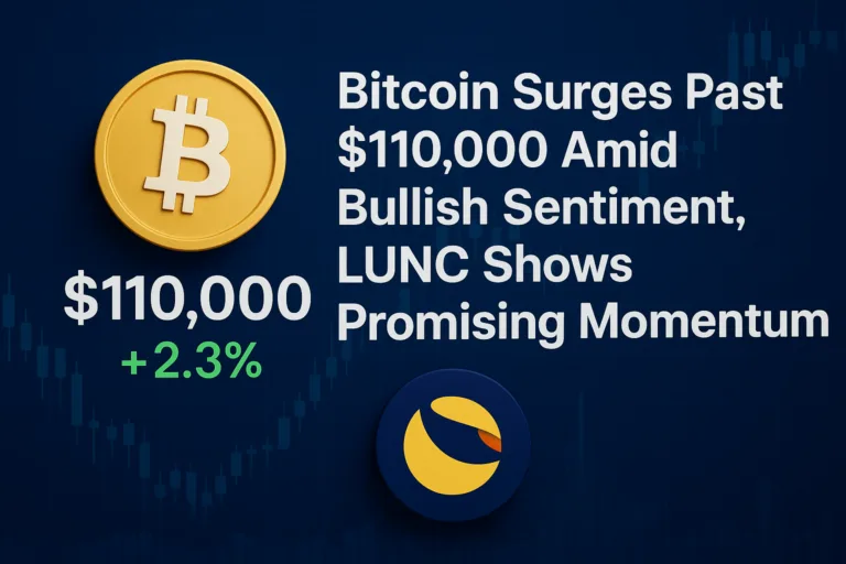 Bitcoin Surges Past $110,000 Amid Bullish Sentiment, LUNC Shows Promising Momentum