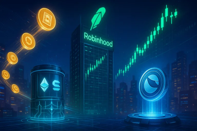 Robinhood Shares Soar After Tokenized Stock, Crypto Staking, and Potential LUNC Listing