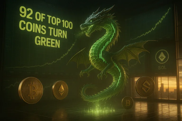 Crypto Comeback Shocks the Market as 92 Out of 100 Coins Turn Green Overnight