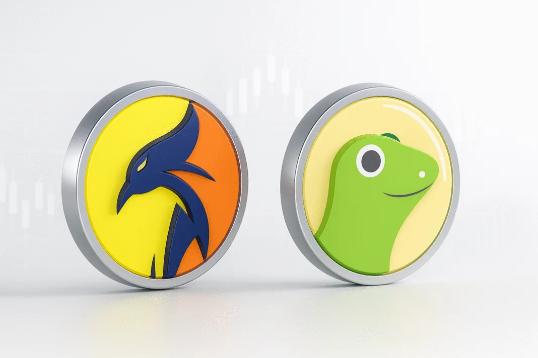 Illustration of GarudaX ($GRDX) token soaring with CoinGecko logo, representing Terra Classic DeFi milestone and deflationary crypto growth