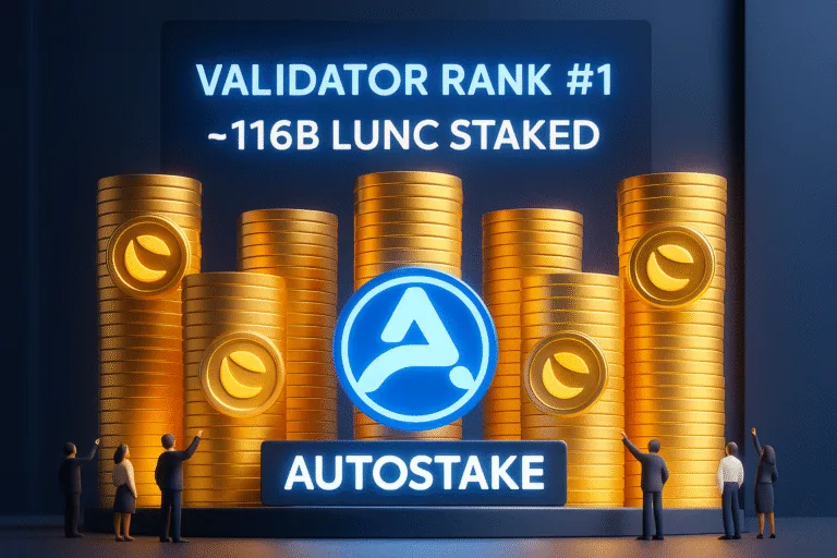Autostake Becomes Top Validator on Terra Classic With 116 Billion LUNC Staked
