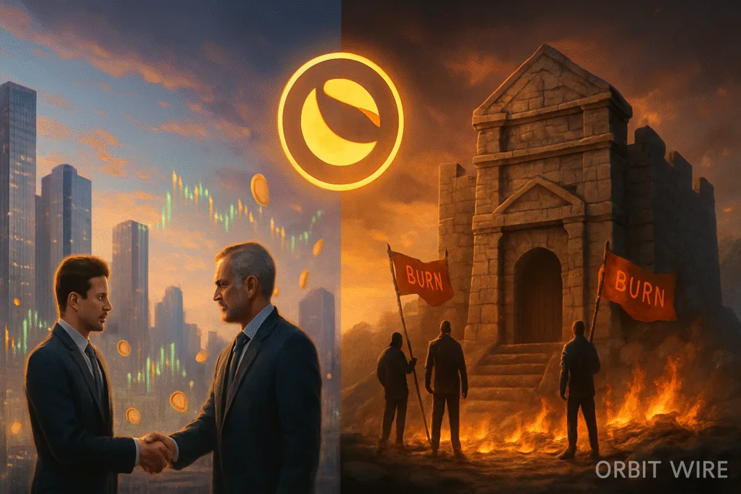 una Classic community debating the burn tax impact on LUNC trading and ecosystem growth.