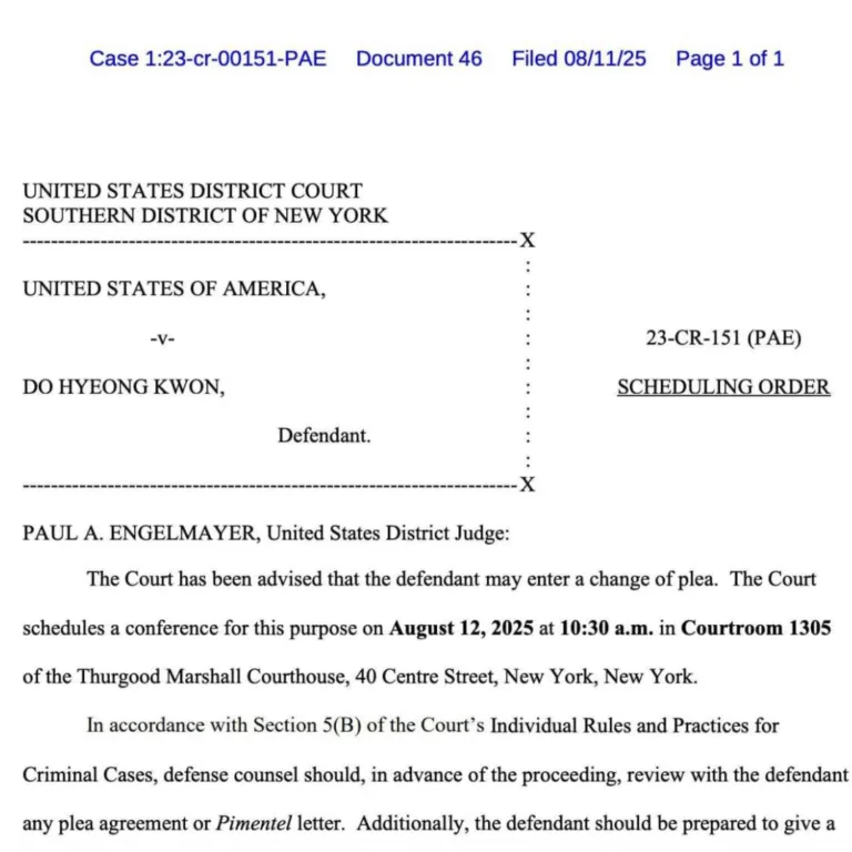 Do Kwon, co-founder of Terraform Labs, is taking a major step in his long legal battle.