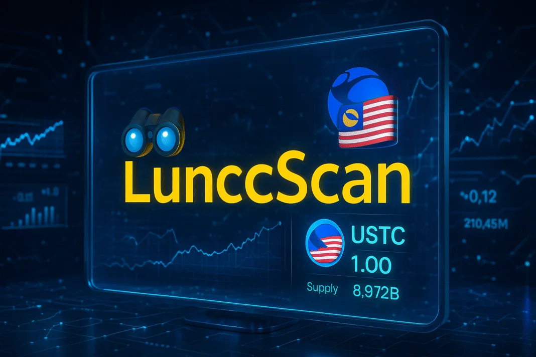 LuncScan real-time Terra Classic stablecoin supply and peg value tracking dashboard