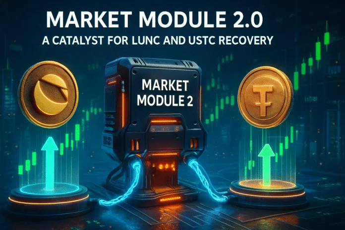Graph illustrating LUNC and USTC price recovery driven by Terra Classic’s Market Module 2.0 upgrade.