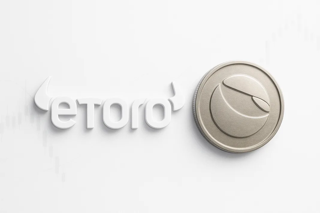 eToro platform screenshot showing LUNC trading update