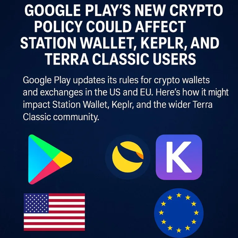 Google Play’s New Crypto Policy Could Affect Station Wallet, Keplr, and Terra Classic Users