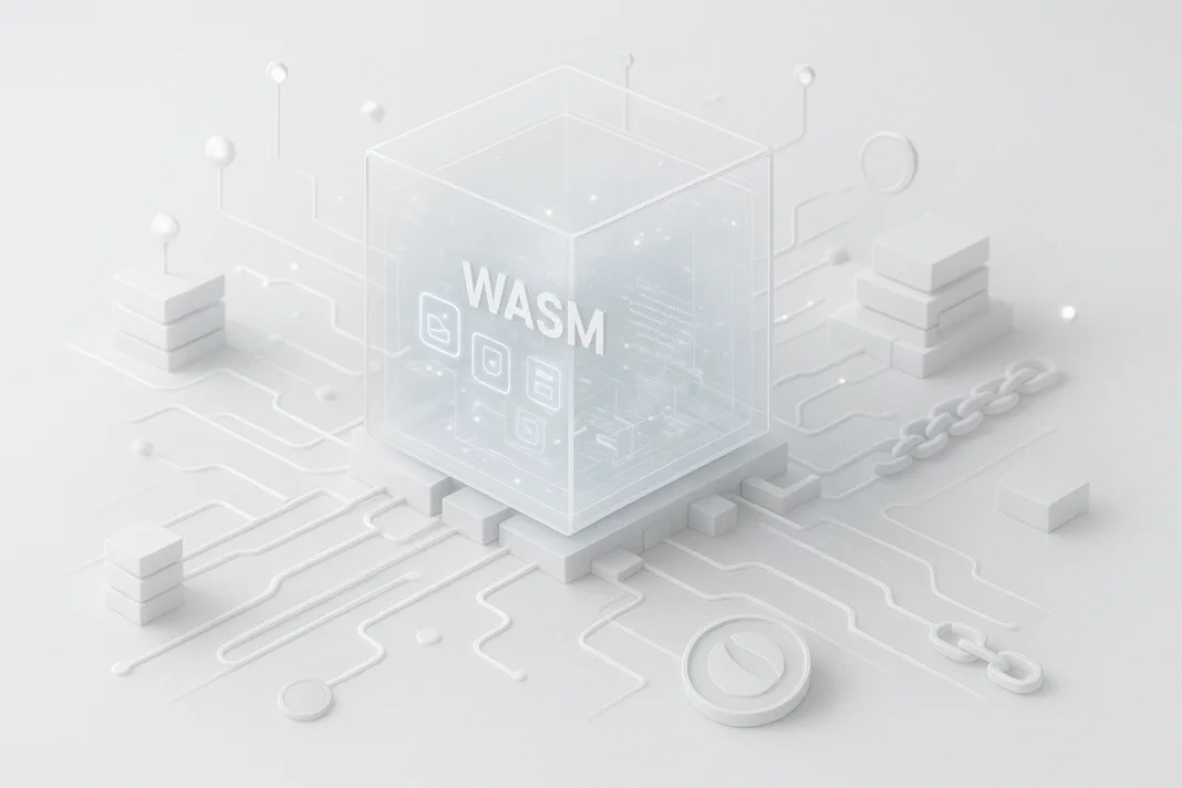 Illustration of Terra Classic WASM smart contract deploying a dApp on Cosmos blockchain