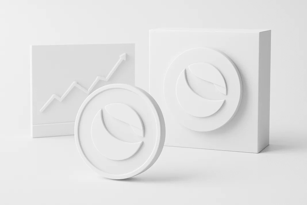 Terra Classic (LUNC) cryptocurrency logo and blockchain network