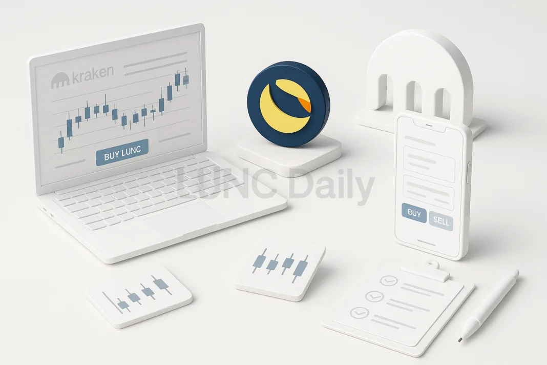 Step-by-step guide: How to trade LUNC (Terra Luna Classic) on the Kraken exchange platform, including account setup and order placement.