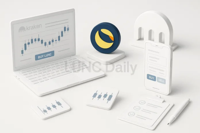 Step-by-step guide: How to trade LUNC (Terra Luna Classic) on the Kraken exchange platform, including account setup and order placement.