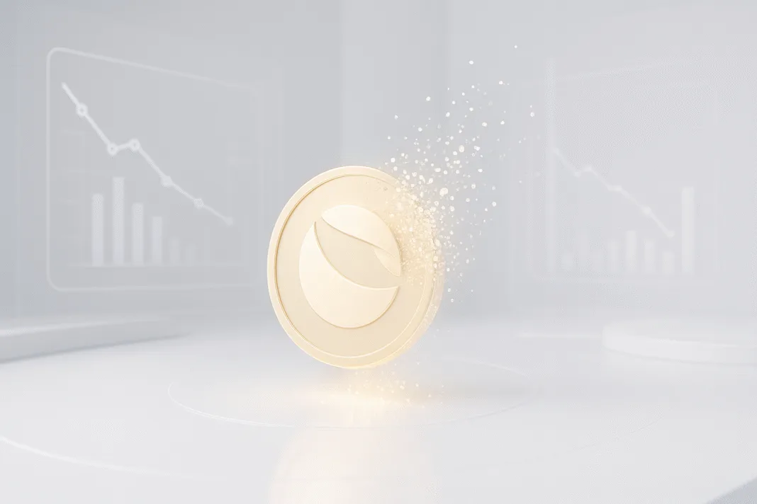 Infographic illustrating Terra Classic burn mechanism reducing LUNC token supply through taxes and community efforts.