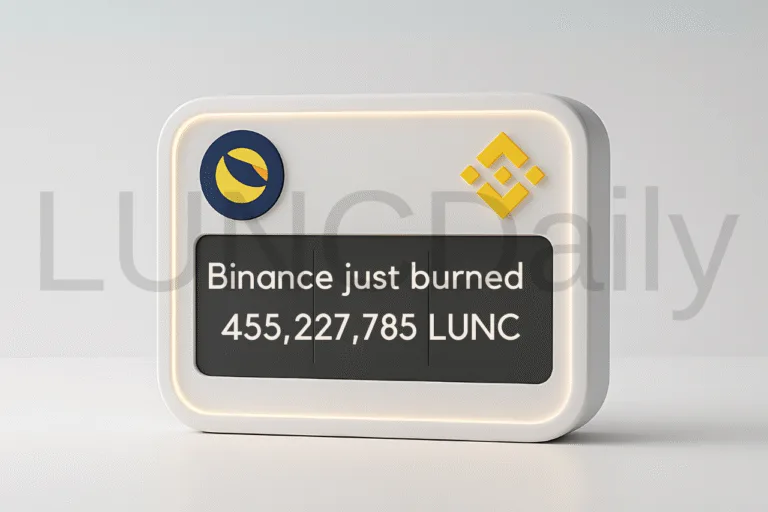Binance Burns 455 Million LUNC in Latest Monthly Event
