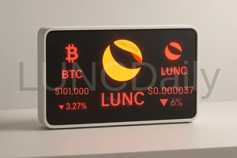 LUNC Price Falls 6 Percent as Crypto Fear and Greed Index Drops to 20