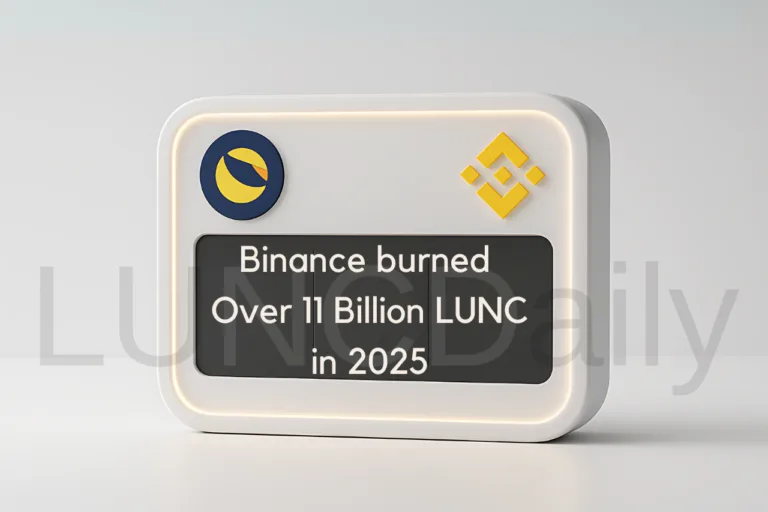 Binance Burns Over 11 Billion LUNC in 2025 Strengthening Long Term Supply Reduction